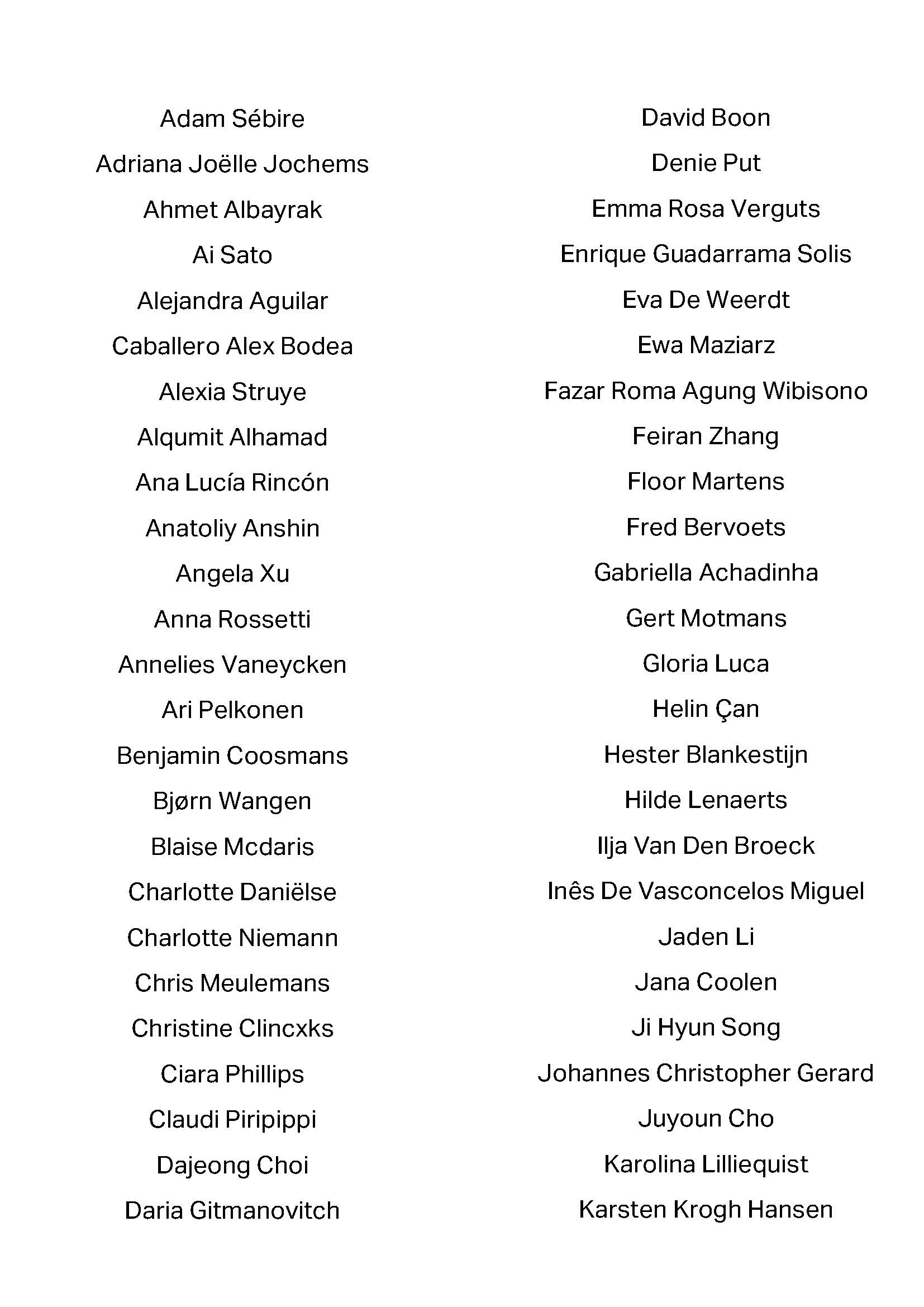 Artists List for Insta post 1 (50) Artists List for Insta post 1 (50)