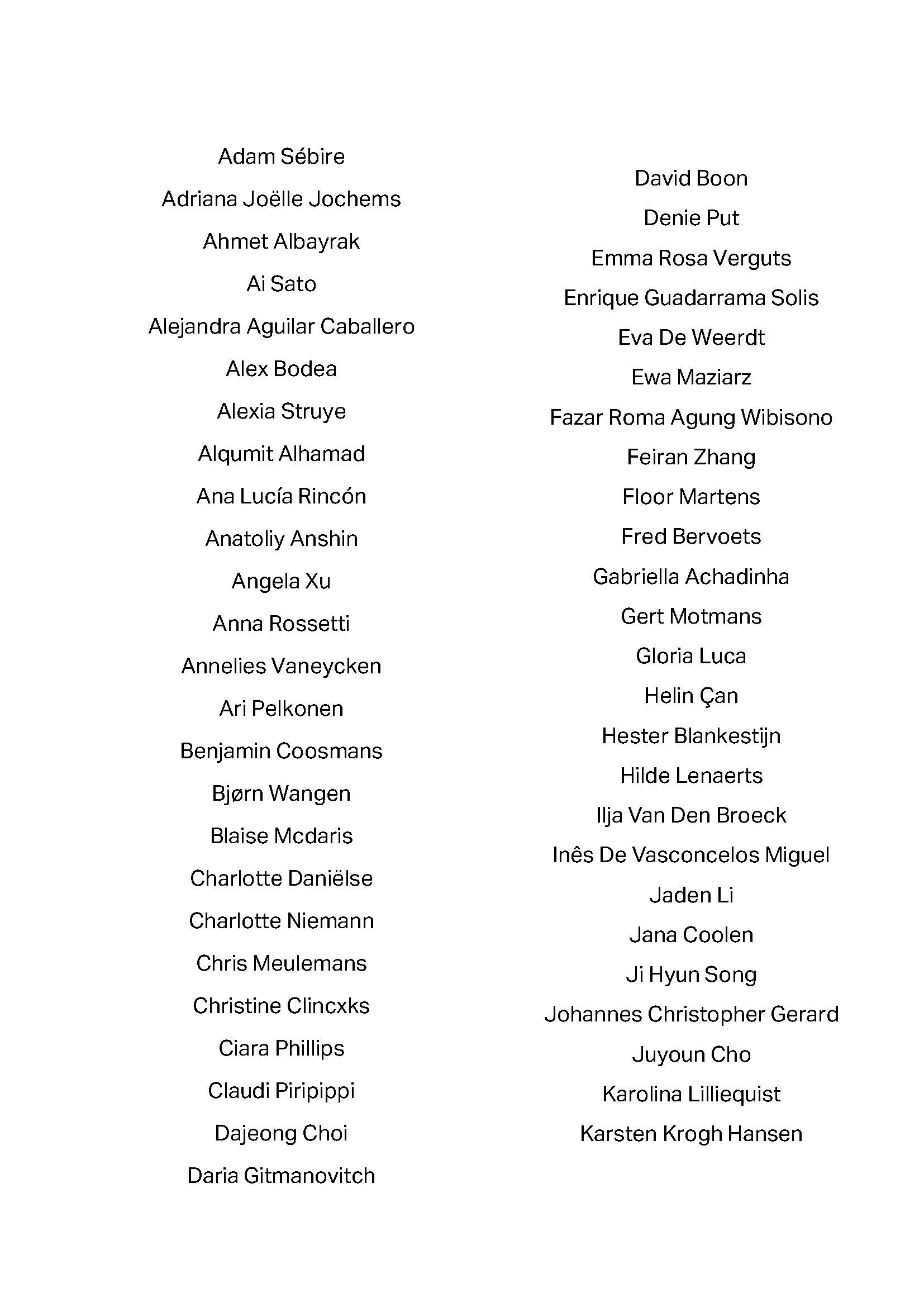 Artists List for Insta post 1 (50) Artists List for Insta post 1 (50)